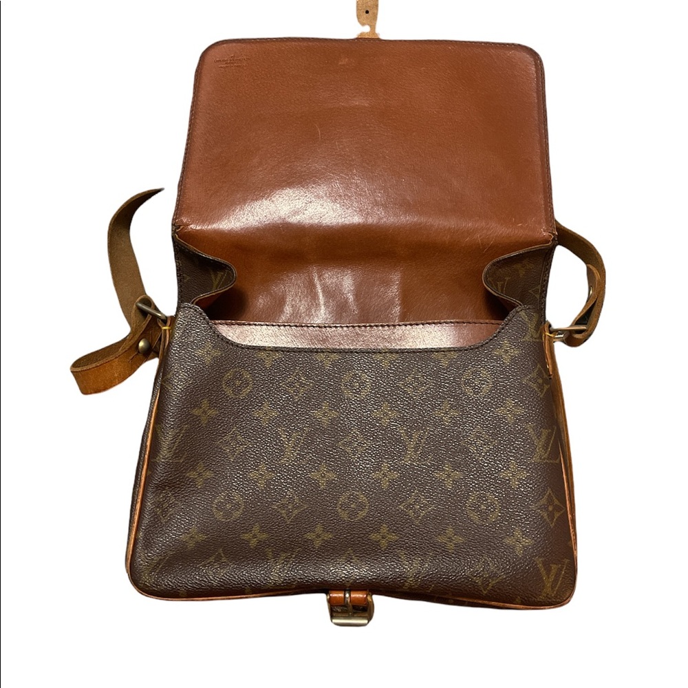 Authentic LOUIS VUITTON Cartouchiere MM Shoulder Bag Monogram Leather Brown - Picture 10 of 13